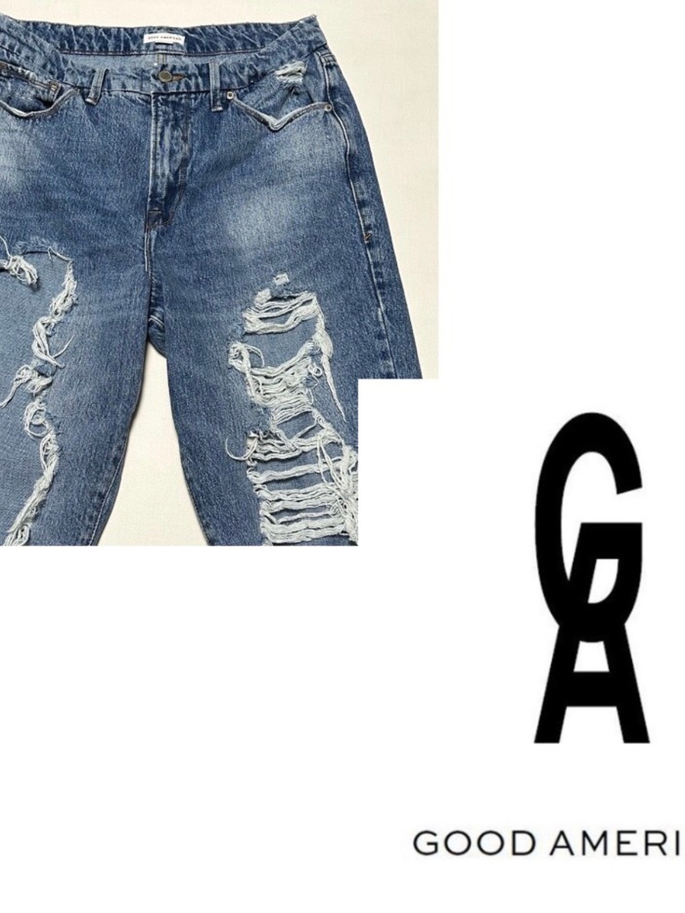 Good American Distressed Denim Jeans